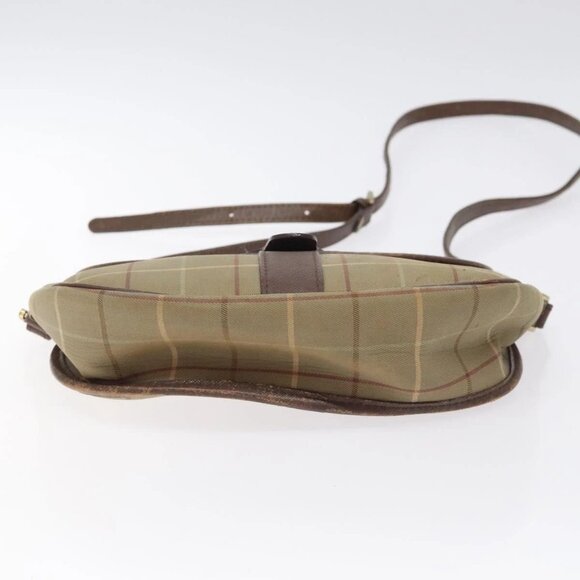 Burberrys Nova Check Shoulder Bag Canvas Beige Gold Auth BA2319 - Picture 7 of 16